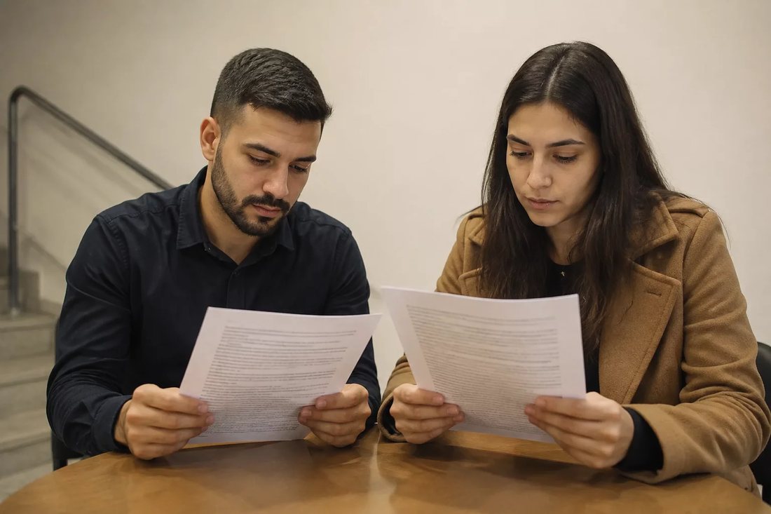Sala clara de reunião com uma pessoa em pé sustentando seu ponto